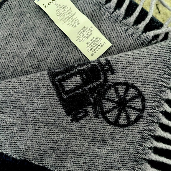 NWOT COACH UNISEX SCARF Cashmere & Wool Heavy&thick - Picture 7 of 10